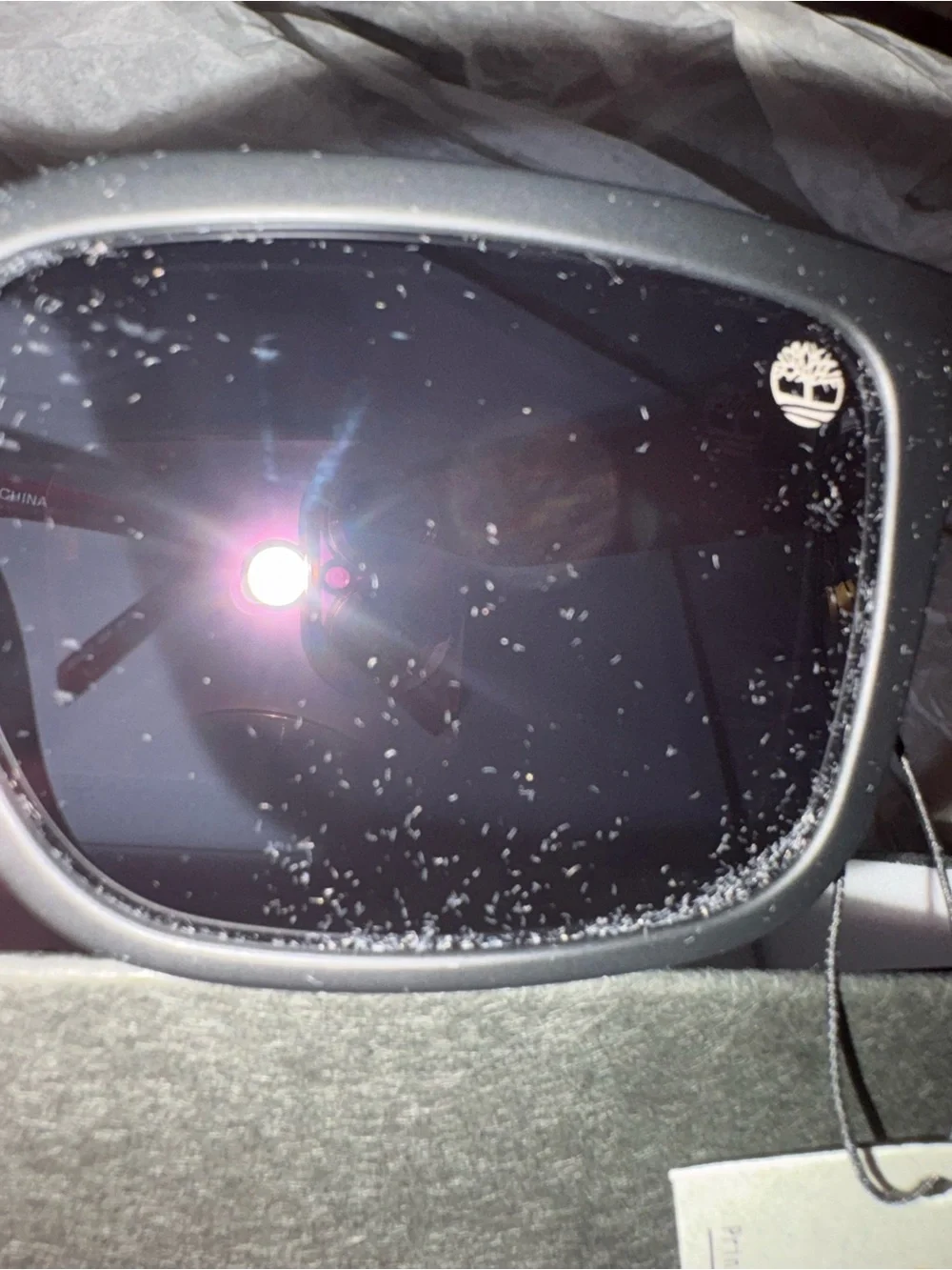 Timberland Matte Black Sunglasses with Dark Lenses